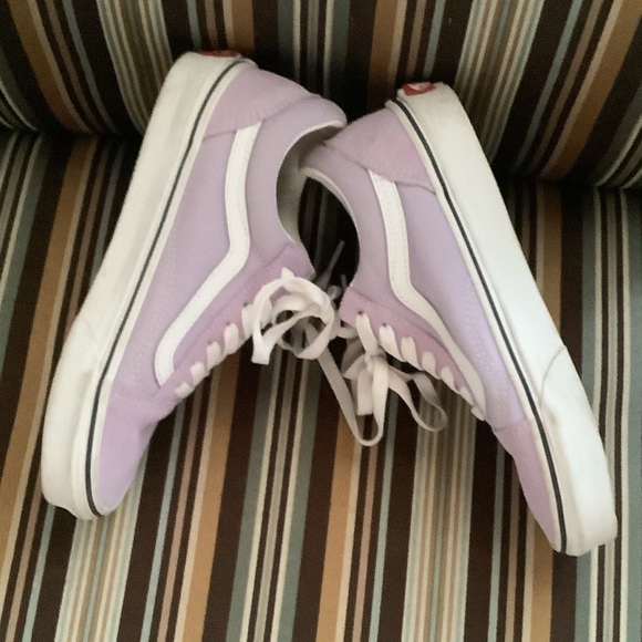 Vans Lavender and White Casual Sneakers - Picture 4 of 6